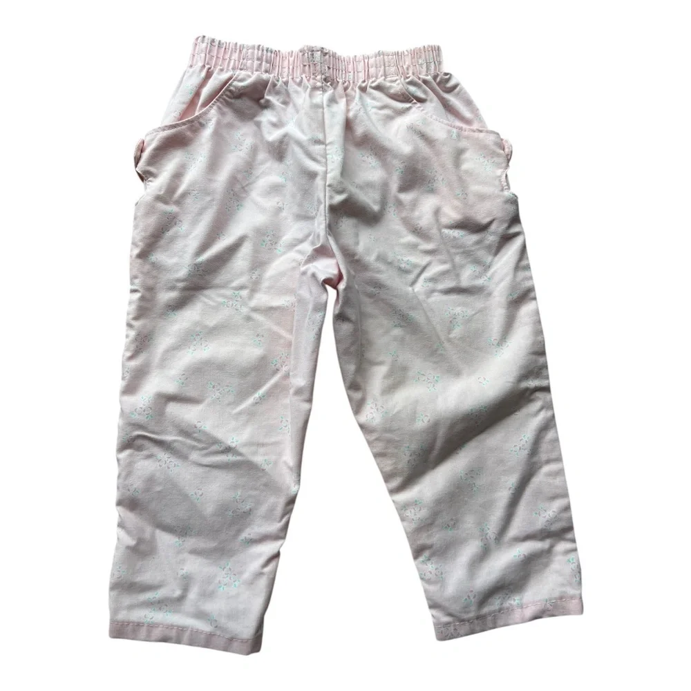 Vintage Osh Kosh B'Gosh Pink Floral Toddler Pants 90's